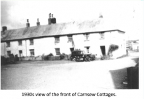 1930s view of the front of Carnsew Cottages