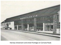 Harveys showroom and street frontage on Carnsew Road