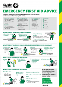 Emergency First Aid Advice via St John Ambulance