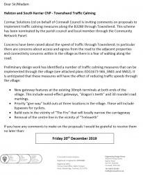 Consultation Letter Townshend, Traffic Calming (EDG1673 SK6)(Region West)