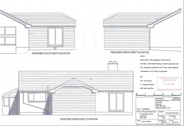PA14/00425 | Single storey rear extension and solar panels to south elevation - 12 Carwinard Close Angarrack Hayle Cornwall TR27