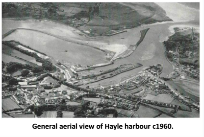 General aerial view of Hayle harbour,c1960