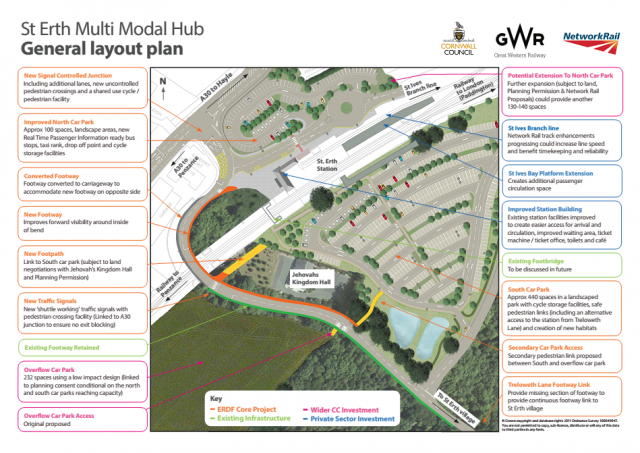 St Erth Multi Modal Hub general layout plan