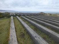 Building platforms on the summit of New Nitro Hill where nitroglycerine was made. This was the &lsquo;danger’ area of the factory.