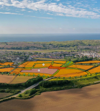 Image 27: Illustrative masterplan (east) 1 Predominantly Residential 2 New Primary School option 3 Mixed Use (employment and residential) 4 Employment 5 Multi-use green space Image 27: Illustrative masterplan (east) 1 Predominantly Residential 2 New Primary School option 3 Mixed Use (employment and residential) 4 Employment 5 Multi-use green space