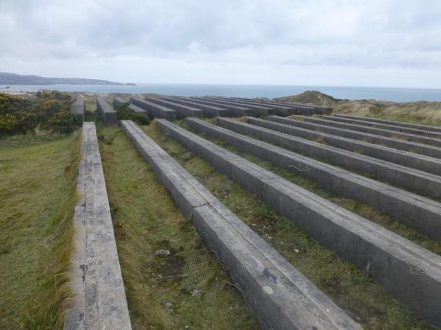 Building platforms on the summit of New Nitro Hill where nitroglycerine was made. This was the &lsquo;danger’ area of the factory.