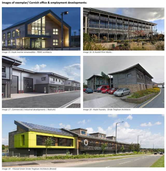 Images of exemplar/ Cornish office & employment developments: Image 15 :Hayle marine renwewables : PBWC architects. Image 16: St Austell Print Works : Image 17 : Commercial / industrial developments ( Redruth) Image 18 : Hayle Foundry : Stride Treglown Ar Images of exemplar/ Cornish office & employment developments: Image 15 :Hayle marine renwewables : PBWC architects. Image 16: St Austell Print Works : Image 17 : Commercial / industrial developments ( Redruth) Image 18 : Hayle Foundry : Stride Treglown Ar