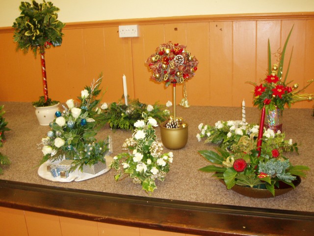 Tableau of Christmas Flower Arrangements part two