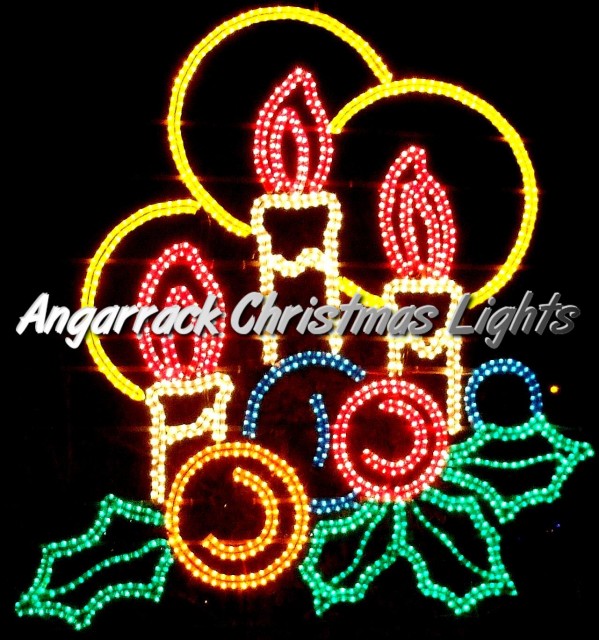 Angarrack Christmas Lights - Three Candles Angarrack Christmas Lights - Three Candles