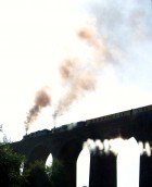King Edward 1st and 5029 Nunney Castle on Angarrack Viaduct heading east
